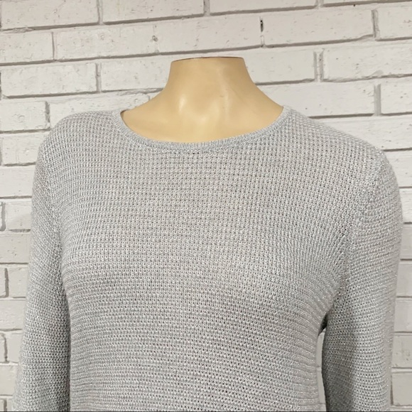 Eileen Fisher Women’s Gray Shimmer Sweater - Picture 2 of 10